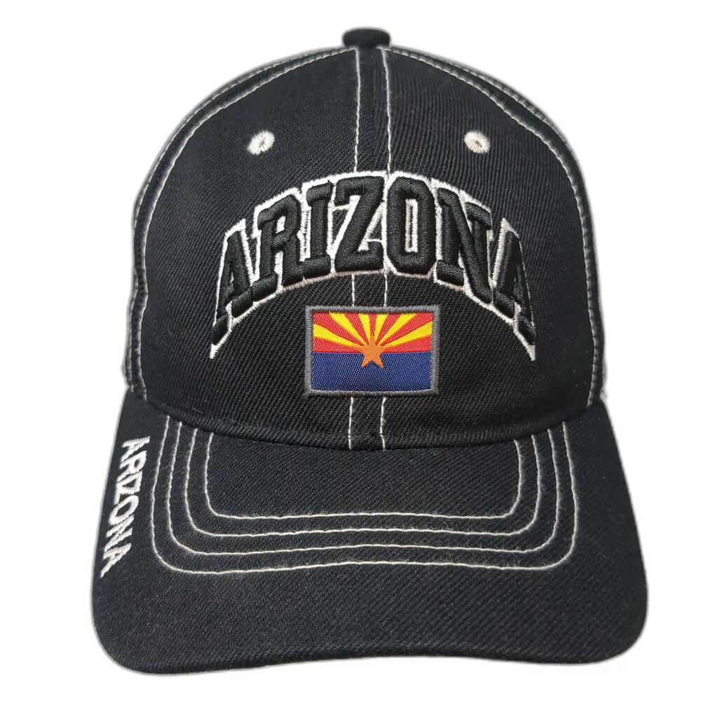 Big Bear Baseball Cap Black One Size Arizona State Flag Contrast Stitching Hat